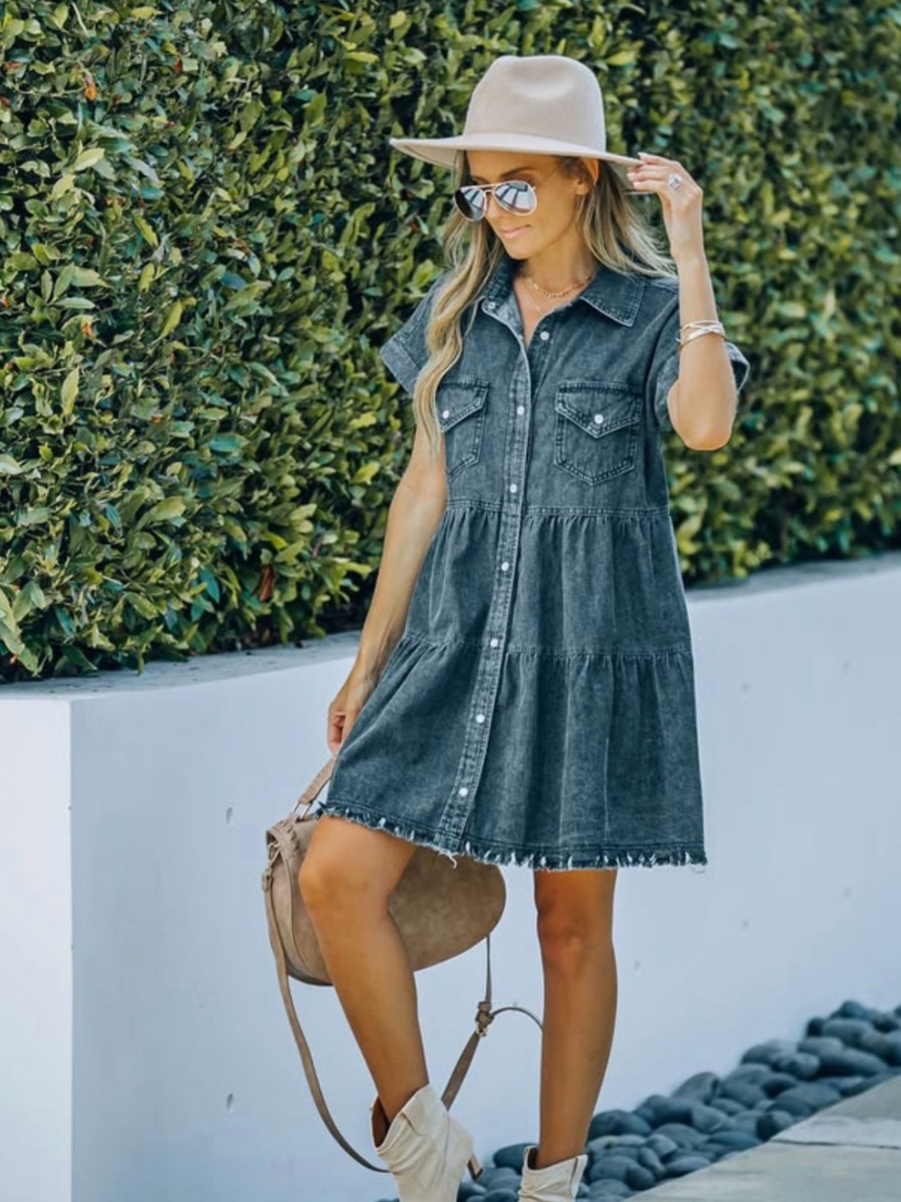 VICI babydoll jean dress